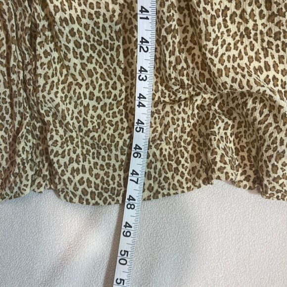 Anthropologie Dress 4 Cheetah Fit/Flare Full Button Flutter Sleeve Cottagecore - Picture 4 of 11